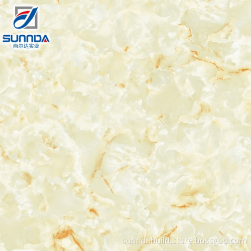 commercial grade ivory marble 60*60 sitting room glazed fully polished porcelain floor tiles